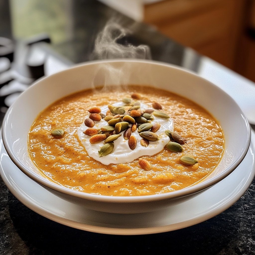 Kürbissuppe ohne Mixer