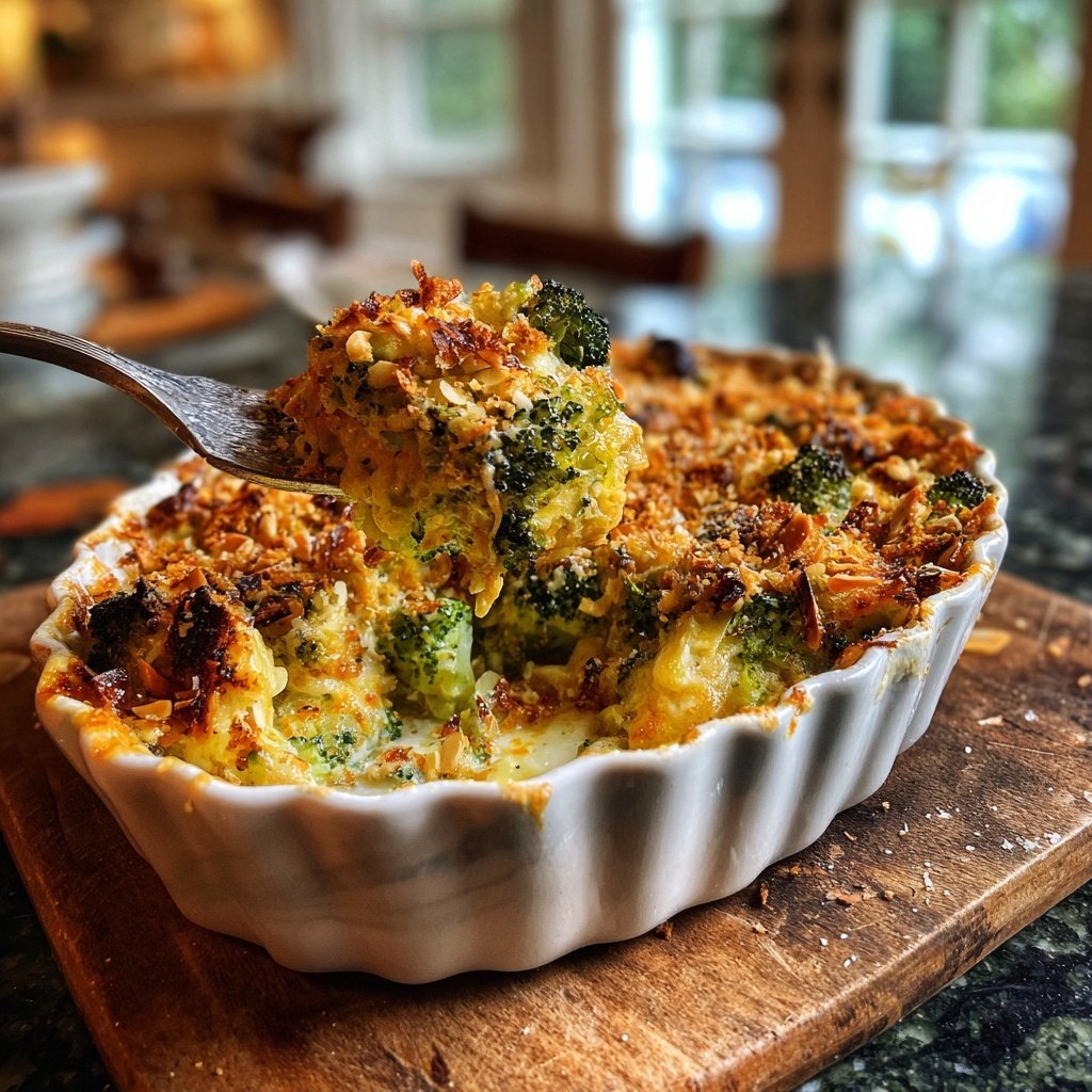 Brokkoli Mandel Auflauf