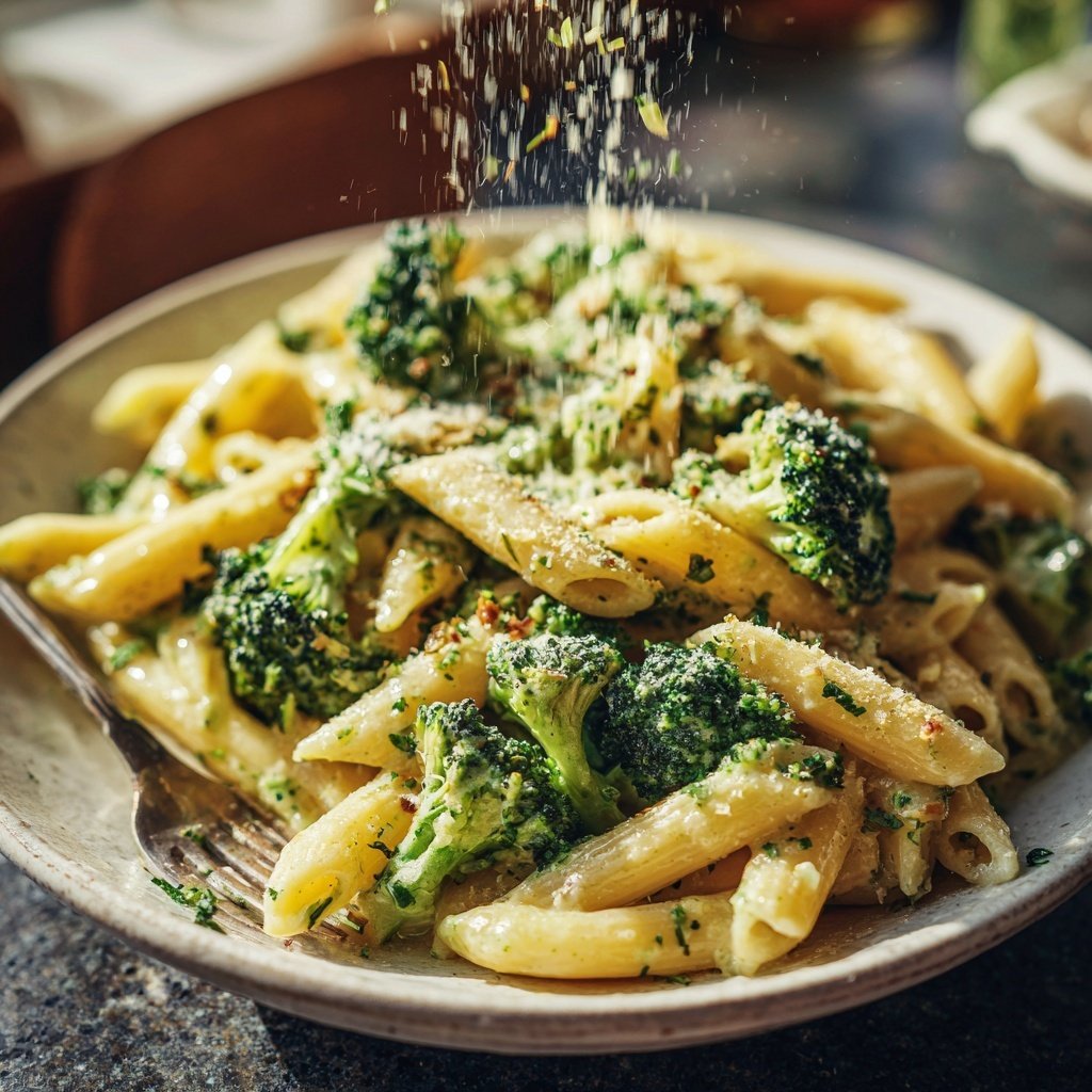 Penne mit Brokkoli und Mandeln