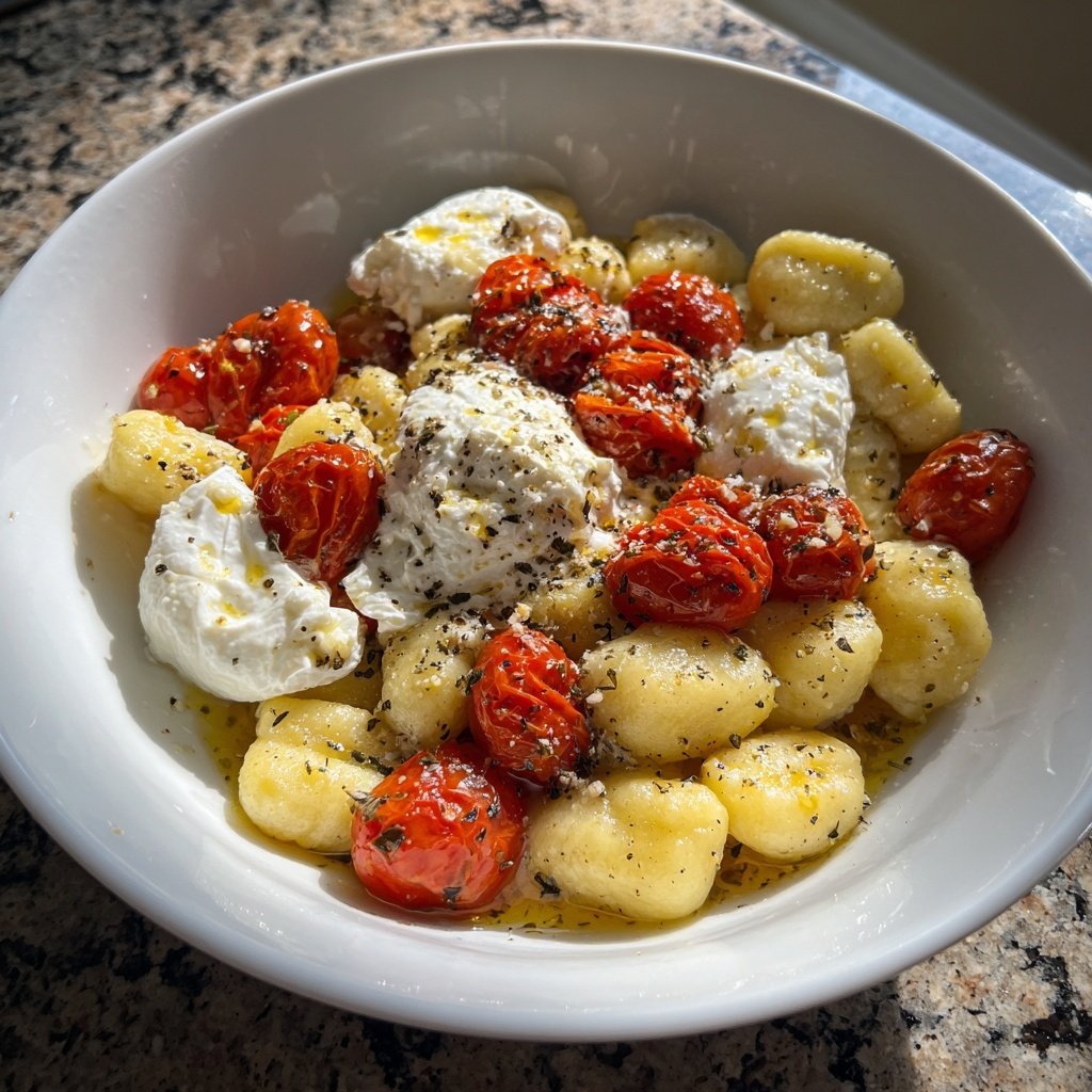 Gnocchi mit Ofentomaten und Burrata