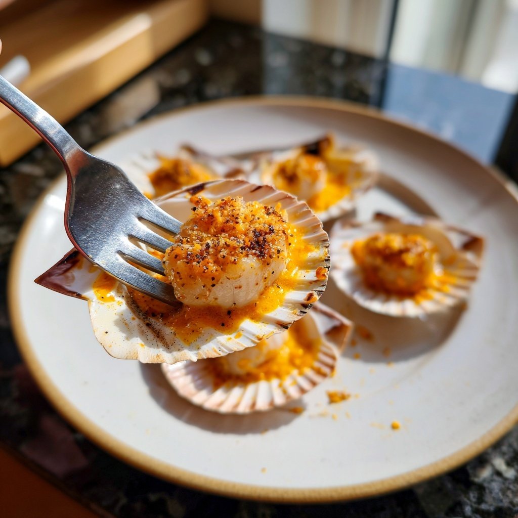 Jakobsmuscheln mit Safrancreme