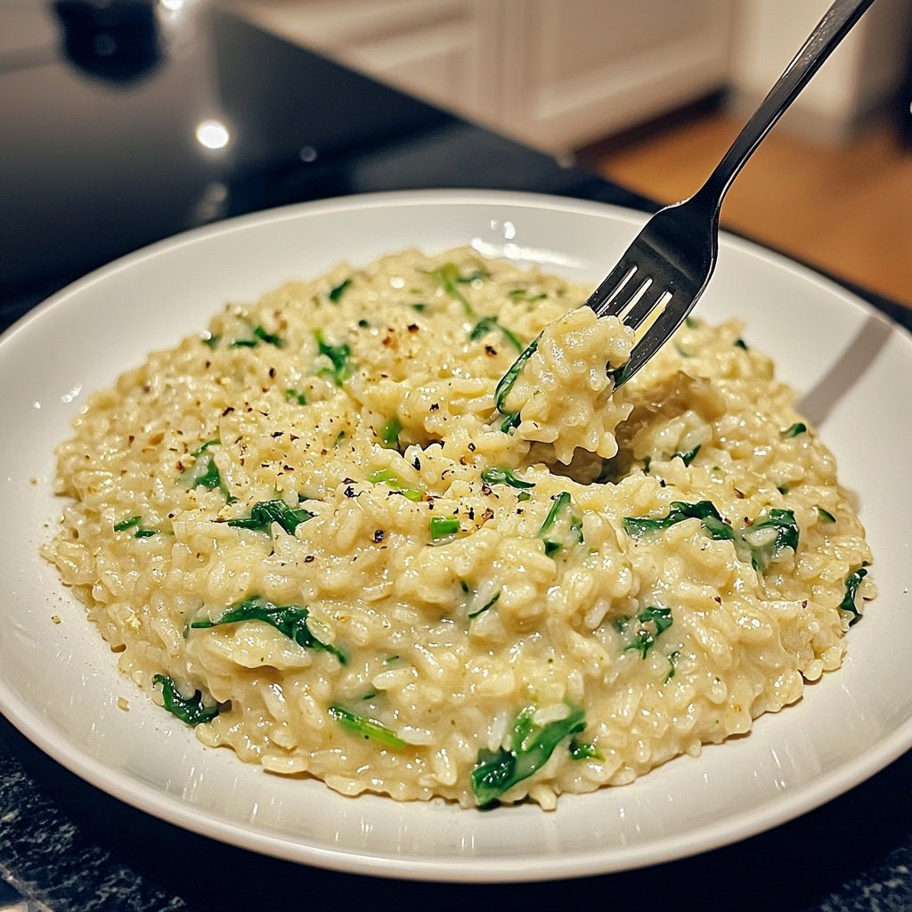 Risotto mit grünem Spargel
