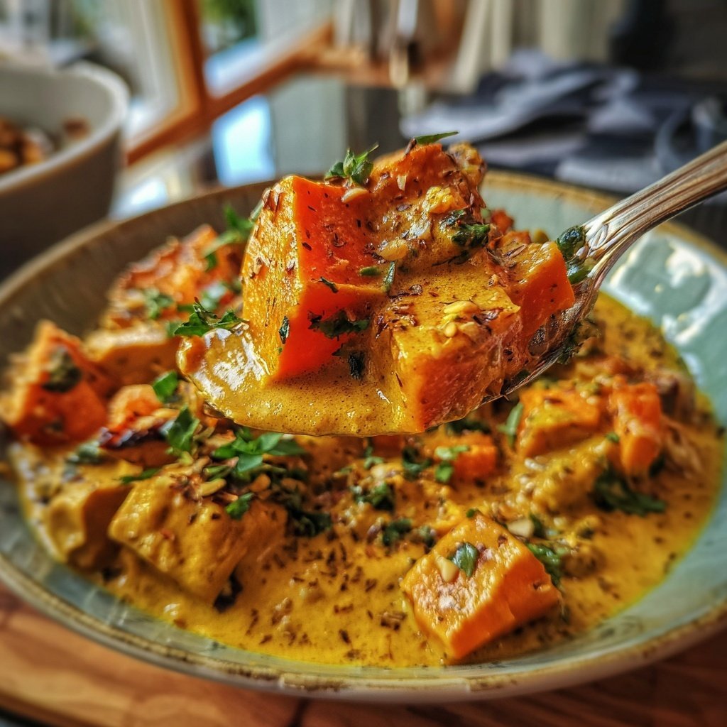 Erdnusscurry mit Süßkartoffeln