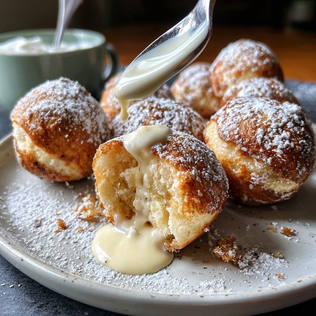 Quarkbällchen mit Joghurtteig